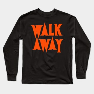 Walk Away - Spike Logo Orange Block Long Sleeve T-Shirt